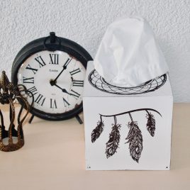 Kosmetikbox hoch, Feder
