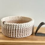 Häkelkorb Makramee Beige/Naturel 24