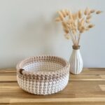 Häkelkorb Makramee Nature-Beige 22