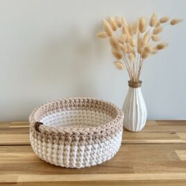 Häkelkorb Makramee Nature-Beige 22