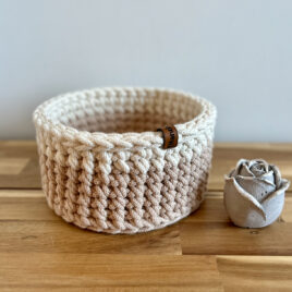 Häkelkorb Makramee Beige 18
