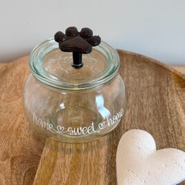 Bonbonnière Schmuck Hundetatze 1/2 Liter