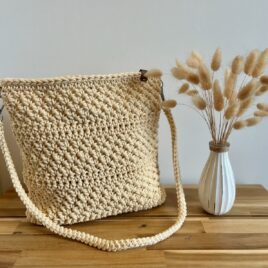 Häkel-Schultertasche Sommar Butter Yellow